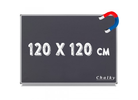 Chalky Manyetik Kara Tahta Siyah Yüzey 120x120 cm